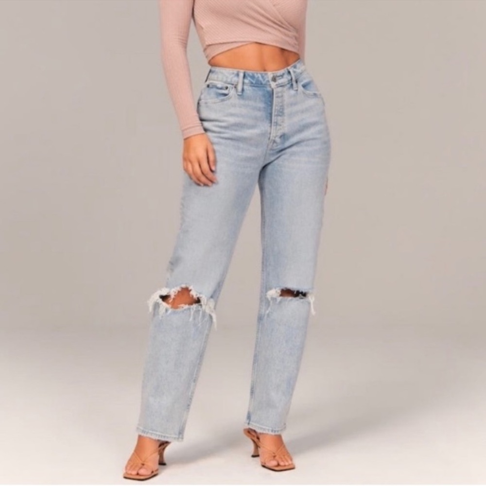 Abercrombie and Fitch Dad High Rise Jeans